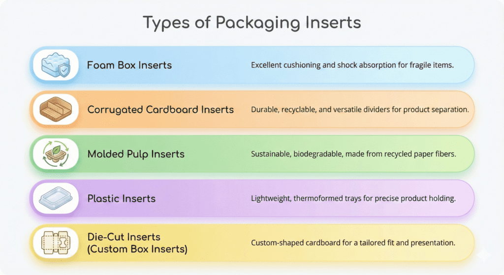 Types of Packaging Inserts